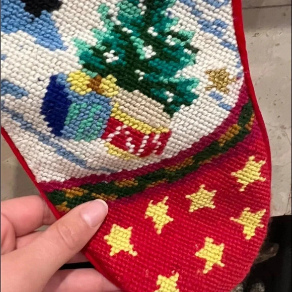Needlepoint Santa Claus Stocking - Picture 4 of 7